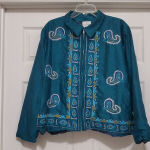 ❣️The Travel Collection silk blend multicolor jacket